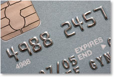 Credit card close-up